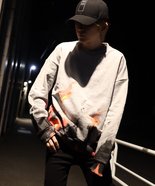 rovtski（ロフトスキー）の「【ビッグシルエット】SELAH YANGSTANDARD SW/スタンダードスウェットトレーナー（スウェット・メンズ・ホワイト系その他/ブラック系その他/グレー系その他/グリーン系その他/ホワイト系その他2/ホワイト系その他3/ブラック系その他2/ブラック系その他3/ブラック系その他4/ブラック系その他5/ブラック系その他6・FREE）」の20枚目の写真