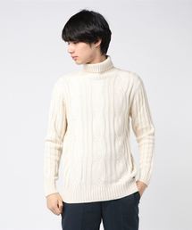 【PAZZO】5GG ケーブル編みタートルネック