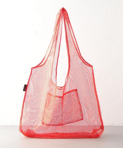 junes（ジュネス）の「JUNES THE MESH（エコバッグ/サブバッグ・レディース・イエロー/ダークブラウン/コバルトブルー/オフホワイト/レッド/シルバー・FREE）」の5枚目の写真