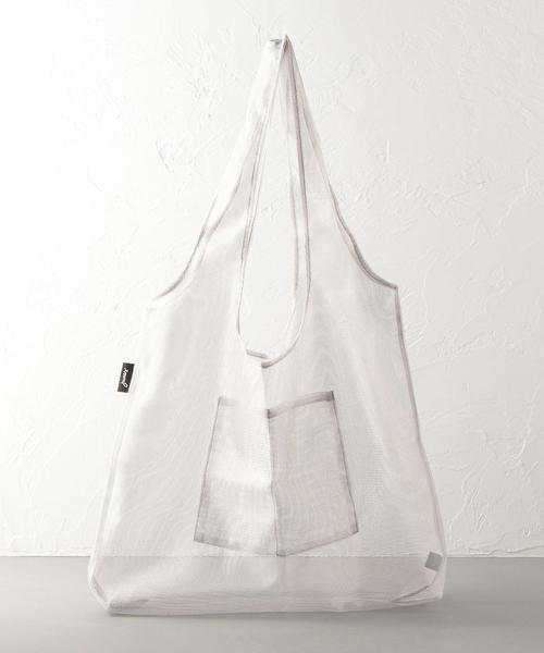 junes（ジュネス）の「JUNES THE MESH（エコバッグ/サブバッグ・レディース・イエロー/ダークブラウン/コバルトブルー/オフホワイト/レッド/シルバー・FREE）」の6枚目の写真