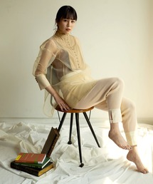 CLEIO | 【CLEIO】コットン×リネンリブパンツ(その他パンツ)