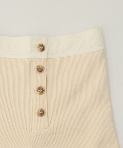 CLEIO（クレイオ）の「【CLEIO】コットン×リネンリブパンツ（その他パンツ・レディース・ベージュ/カーキ/アイボリー・FREE）」の12枚目の写真