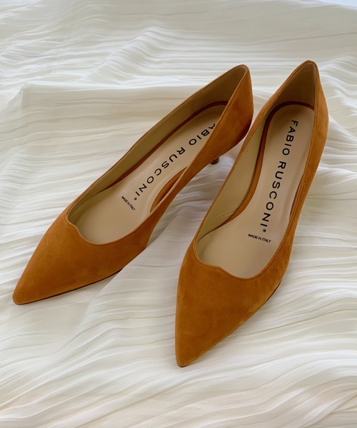 FABIO RUSCONI（ファビオルスコーニ）の「【FABIO RUSCONI】スエードパンプス（パンプス・レディース・イエロー/キャメル・38/36/37）」の2枚目の写真