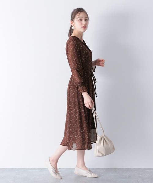 Heather(ヘザー)の「レトロコバナガラワンピース 877695(ワンピース・レディース・ブラウン系その他/ベージュ系その他/グリーン系その他・FREE)」の12枚目の写真