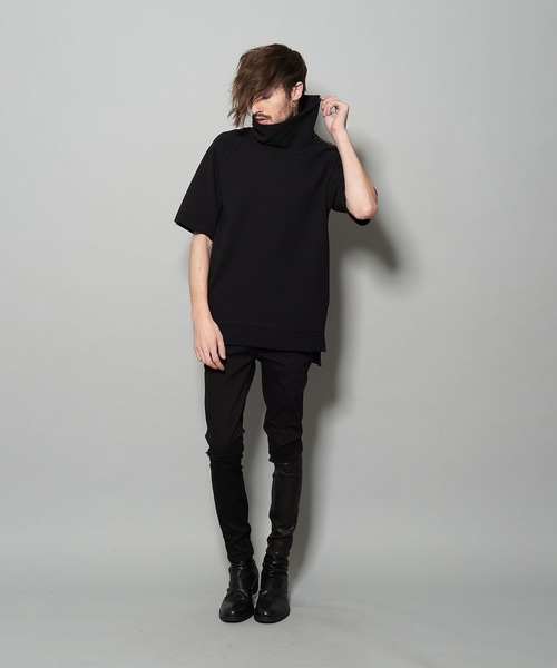 NO ID.（ノーアイディ）の「オフタートル5分袖ZIP-PO（Tシャツ/カットソー・メンズ・ブラック/ベージュ/ライトベージュ・1/2）」の13枚目の写真