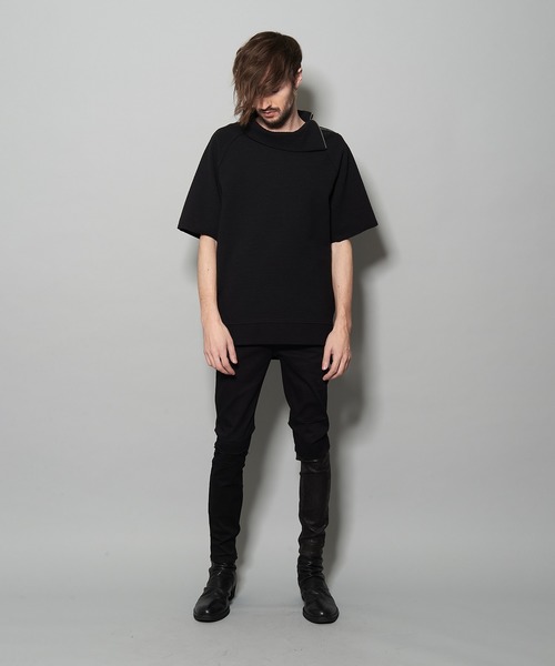 NO ID.（ノーアイディ）の「オフタートル5分袖ZIP-PO（Tシャツ/カットソー・メンズ・ブラック/ベージュ/ライトベージュ・1/2）」の15枚目の写真