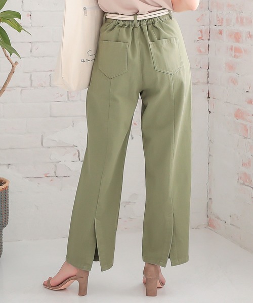 KOBE LETTUCE（コウベレタス）の「後ベンツスリットテーパードパンツ（その他パンツ・レディース・オフホワイト/グリーン/ブラック系その他/ピンクベージュ・FREE）」の6枚目の写真