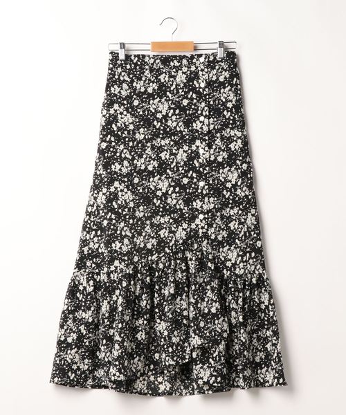 AMERICAN HOLIC(アメリカンホリック)の「前釦ティアードスカート *(スカート・レディース・その他14/アイボリー/チャコールグレー・L/M)」の2枚目の写真