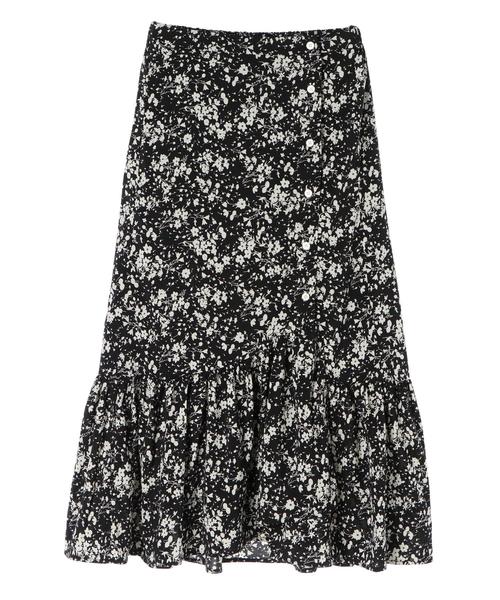 AMERICAN HOLIC(アメリカンホリック)の「前釦ティアードスカート *(スカート・レディース・その他14/アイボリー/チャコールグレー・L/M)」の6枚目の写真