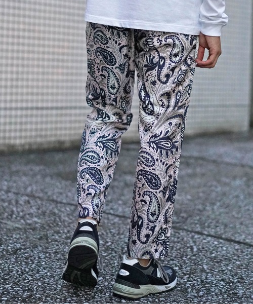 【BANANATIME】TROPICAL SUNSET テーパードパンツ シルク BANANATIME/バナナタイム】TAPERED PANTS ｜ハウス オブ
