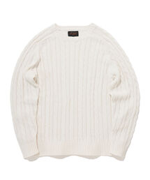 BEAMS PLUS | BEAMS PLUS / 5ゲージ コットン ヘンプ ケーブル クルーニット(ニット/セーター)