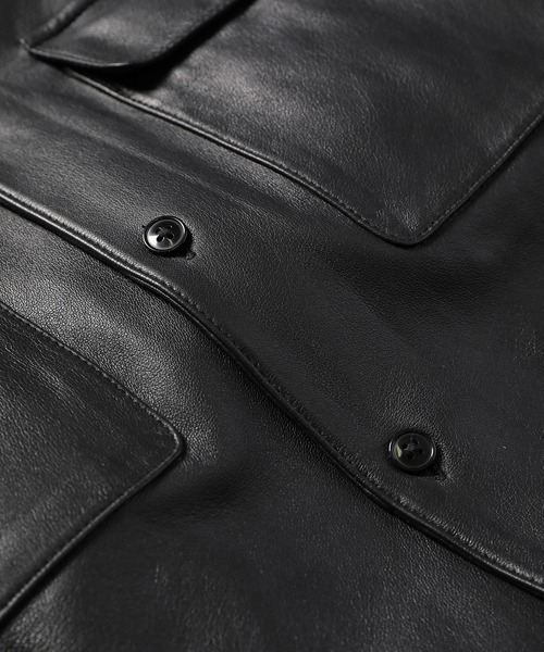 アダムエロペ　レザーシャツ ADAM ET ROPE'（アダムエロペ）の「オーバーサイズレザーシャツ