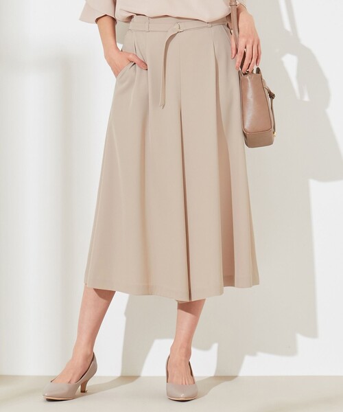 ANY SIS（エニィスィス）の「【洗える】2タックフレア キュロット（その他パンツ・レディース・ベージュ系/ライトグリーン系/ネイビー系・0）」の2枚目の写真