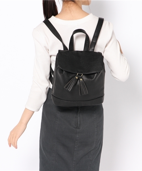 Ray BEAMS（レイビームス）の「【予約】Ray BEAMS / タッセル リュック（バックパック/リュック・レディース・ホワイト/ブラック・ONE SIZE）」の8枚目の写真