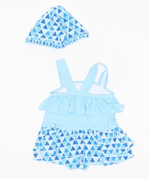 sandia（サンディア）の「ck3502ミニドット切替 三角（水着・キッズ・ピンク/ブルー・130cm/110cm/90㎝/120cm/100cm/80ｃｍ）」の4枚目の写真