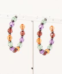 クリアビーズピアス