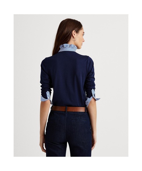 美品✨ラルフローレン　ラッフルド コットンモダール ジャボ ブラウス LAUREN RALPH LAUREN（ローレン ラルフ ローレン）の