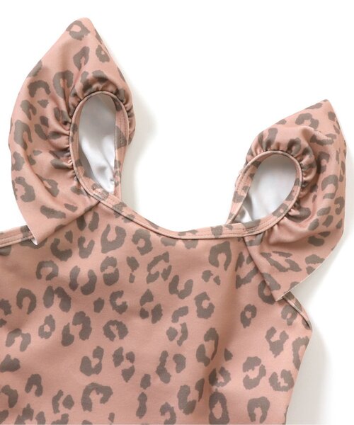 BREEZE（ブリーズ）の「カラフルストライプ/レオパードワンピース水着_UVカット（水着・キッズ・ブラウン/オレンジ・90/100/110/120/80）」の8枚目の写真