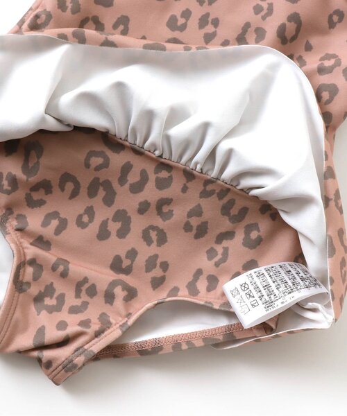 BREEZE（ブリーズ）の「カラフルストライプ/レオパードワンピース水着_UVカット（水着・キッズ・ブラウン/オレンジ・90/100/110/120/80）」の12枚目の写真