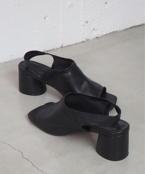 tiptop（ティップトップ）の「2021SS スクエアトゥアッパーサンダル（サンダル・レディース・ブラック/ライトベージュ・M/L/S）」の10枚目の写真