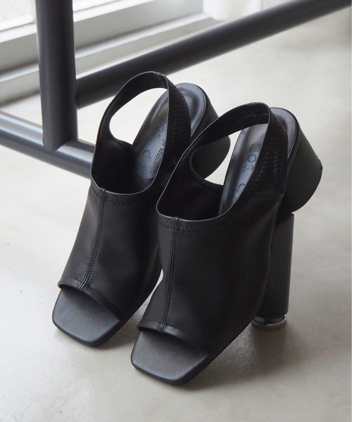 tiptop（ティップトップ）の「2021SS スクエアトゥアッパーサンダル（サンダル・レディース・ブラック/ライトベージュ・M/L/S）」の9枚目の写真