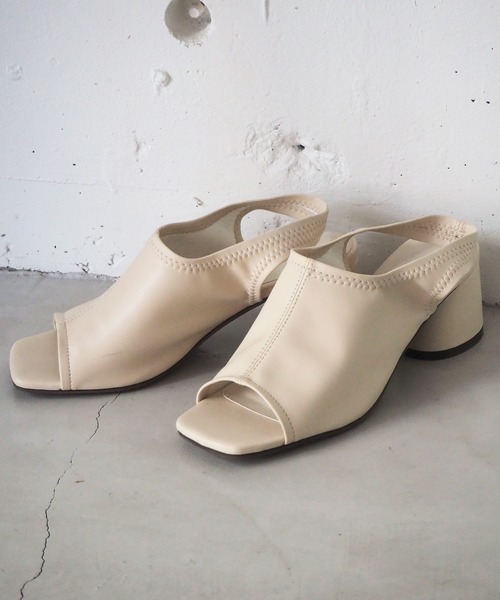 tiptop（ティップトップ）の「2021SS スクエアトゥアッパーサンダル（サンダル・レディース・ブラック/ライトベージュ・M/L/S）」の12枚目の写真