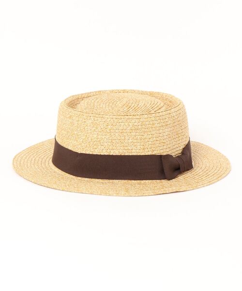 quoti use fith（クゥオティ　ユース　フィス）の「ポークパイ カンカン帽（ハット・キッズ・ブラウン/ブラック・FREE）」の2枚目の写真