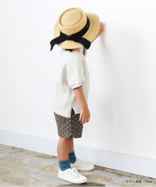 quoti use fith（クゥオティ　ユース　フィス）の「ポークパイ カンカン帽（ハット・キッズ・ブラウン/ブラック・FREE）」の16枚目の写真