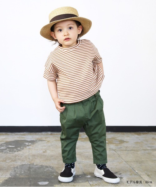 quoti use fith（クゥオティ　ユース　フィス）の「ポークパイ カンカン帽（ハット・キッズ・ブラウン/ブラック・FREE）」の9枚目の写真