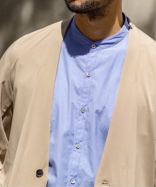 EDIFICE(エディフィス)の「2ボタン カラーレス ジャケット(ノーカラージャケット・メンズ・ブラック/ベージュ系その他・SMALL/MEDIUM/LARGE)」の4枚目の写真