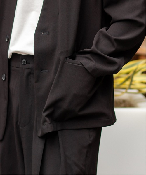 EDIFICE(エディフィス)の「2ボタン カラーレス ジャケット(ノーカラージャケット・メンズ・ブラック/ベージュ系その他・SMALL/MEDIUM/LARGE)」の10枚目の写真