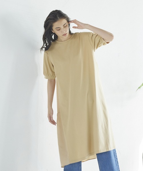 LIPSTAR（リップスター）の「バック布帛ティアードワンピース（ワンピース・レディース・ブラック/ベージュ/カーキ・M）」の7枚目の写真