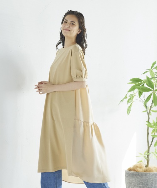 LIPSTAR（リップスター）の「バック布帛ティアードワンピース（ワンピース・レディース・ブラック/ベージュ/カーキ・M）」の20枚目の写真