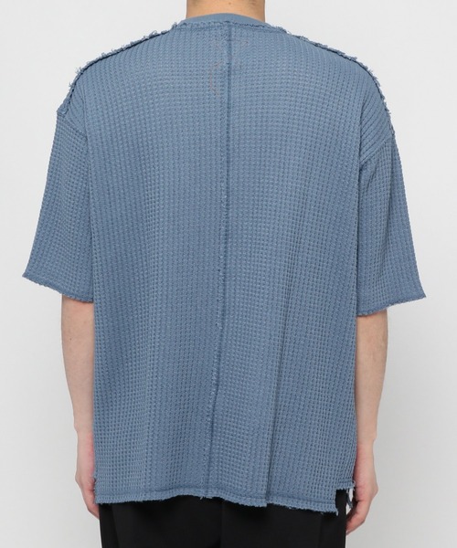 UNSTUDIED（アンスタディード）の「[UNSTUDIED]ヅブワッフルカットオフＴシャツ（Tシャツ/カットソー・メンズ・オフホワイト/ブルー・MEDIUM/LARGE）」の12枚目の写真