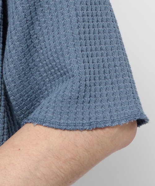 UNSTUDIED（アンスタディード）の「[UNSTUDIED]ヅブワッフルカットオフＴシャツ（Tシャツ/カットソー・メンズ・オフホワイト/ブルー・MEDIUM/LARGE）」の7枚目の写真