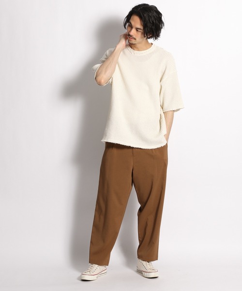 UNSTUDIED（アンスタディード）の「[UNSTUDIED]ヅブワッフルカットオフＴシャツ（Tシャツ/カットソー・メンズ・オフホワイト/ブルー・MEDIUM/LARGE）」の16枚目の写真