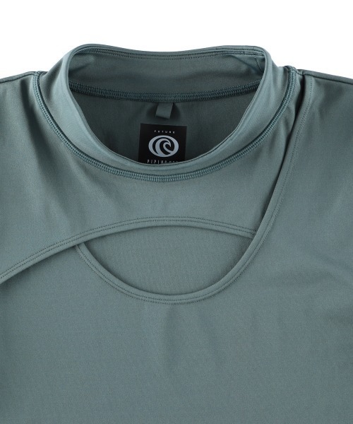 PIPING HOT FUTURE(パイピングホットフューチャー)の「LS SEAMED CUT OUT SECOND SKIN CROP TOP(Tシャツ/カットソー・レディース・グリーン・S/M/L/XS)」の3枚目の写真