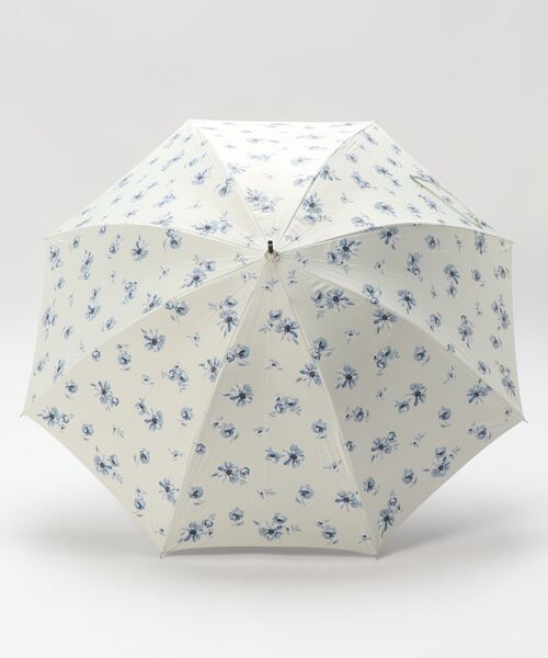 Dita（ディータ）の「【晴雨兼用傘】PUフローラルプリント 日傘（長傘・レディース・サックスブルー/レモンイエロー/ホワイト・FREE）」の4枚目の写真