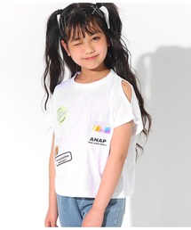 ANAP kids（アナップキッズ）の「グミベアワッペン肩開きトップス（Tシャツ/カットソー・キッズ）」