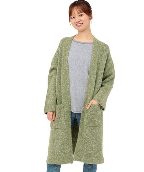 チチカカ（チチカカ）の「スリットニットロング　カーディガン（カーディガン/ボレロ・レディース・ベージュ/カーキ/ピンク・FREE）」の8枚目の写真