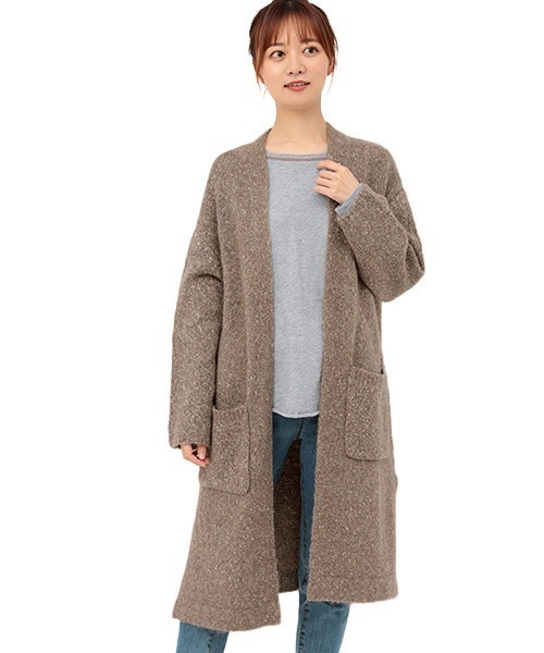 チチカカ（チチカカ）の「スリットニットロング　カーディガン（カーディガン/ボレロ・レディース・ベージュ/カーキ/ピンク・FREE）」の7枚目の写真