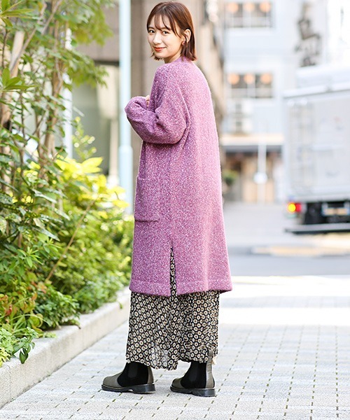 チチカカ（チチカカ）の「スリットニットロング　カーディガン（カーディガン/ボレロ・レディース・ベージュ/カーキ/ピンク・FREE）」の6枚目の写真