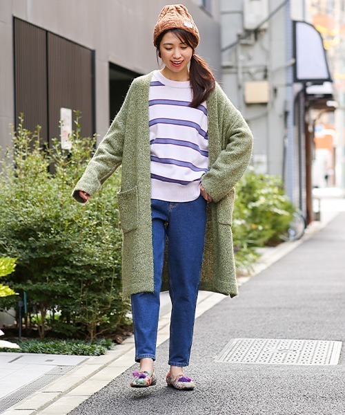 チチカカ（チチカカ）の「スリットニットロング　カーディガン（カーディガン/ボレロ・レディース・ベージュ/カーキ/ピンク・FREE）」の5枚目の写真