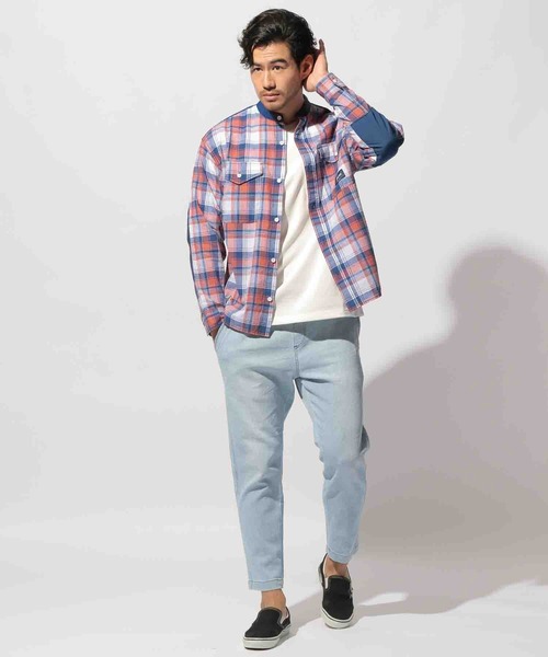 NANGA（ナンガ）の「【NANGA Mt. & Sea】チェックシャツ（シャツ/ブラウス・メンズ・ベージュ/オレンジ/ブルー・MEDIUM/LARGE）」の7枚目の写真