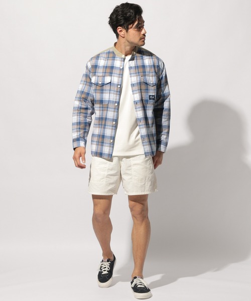 NANGA（ナンガ）の「【NANGA Mt. & Sea】チェックシャツ（シャツ/ブラウス・メンズ・ベージュ/オレンジ/ブルー・MEDIUM/LARGE）」の9枚目の写真