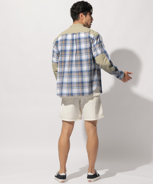 NANGA（ナンガ）の「【NANGA Mt. & Sea】チェックシャツ（シャツ/ブラウス・メンズ・ベージュ/オレンジ/ブルー・MEDIUM/LARGE）」の10枚目の写真