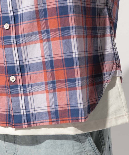 NANGA（ナンガ）の「【NANGA Mt. & Sea】チェックシャツ（シャツ/ブラウス・メンズ・ベージュ/オレンジ/ブルー・MEDIUM/LARGE）」の19枚目の写真