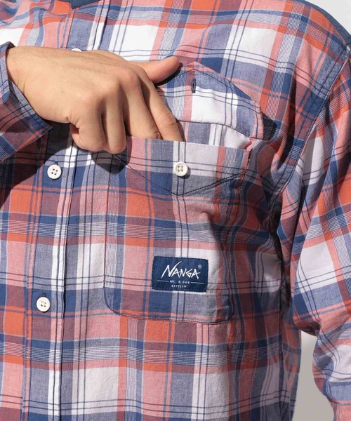 NANGA（ナンガ）の「【NANGA Mt. & Sea】チェックシャツ（シャツ/ブラウス・メンズ・ベージュ/オレンジ/ブルー・MEDIUM/LARGE）」の20枚目の写真
