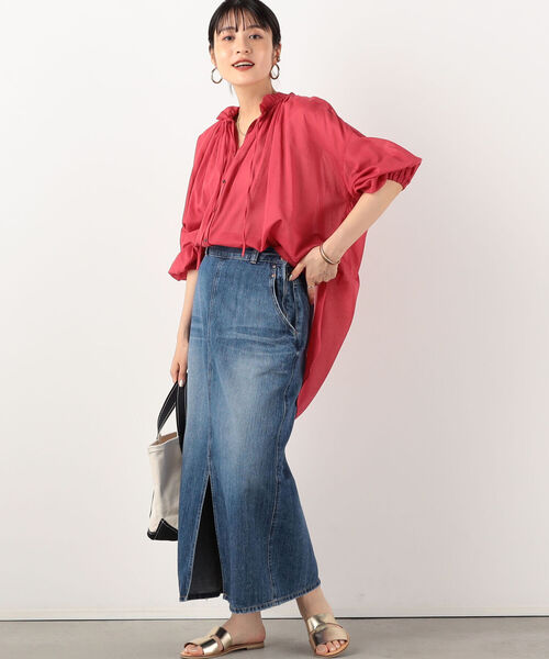 NOLLEY’S（ノーリーズ）の「【RED CARD/レッドカード】Smile デニムスカート（デニムスカート・レディース・インディゴブルー・1/2）」の4枚目の写真