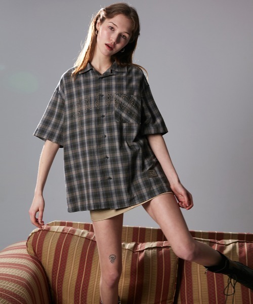 Subculture WOOL CHECK SHIRT ウールチェックシャツ WAX (ワックス) Shaggy ombre check shirts (オンブレチェック